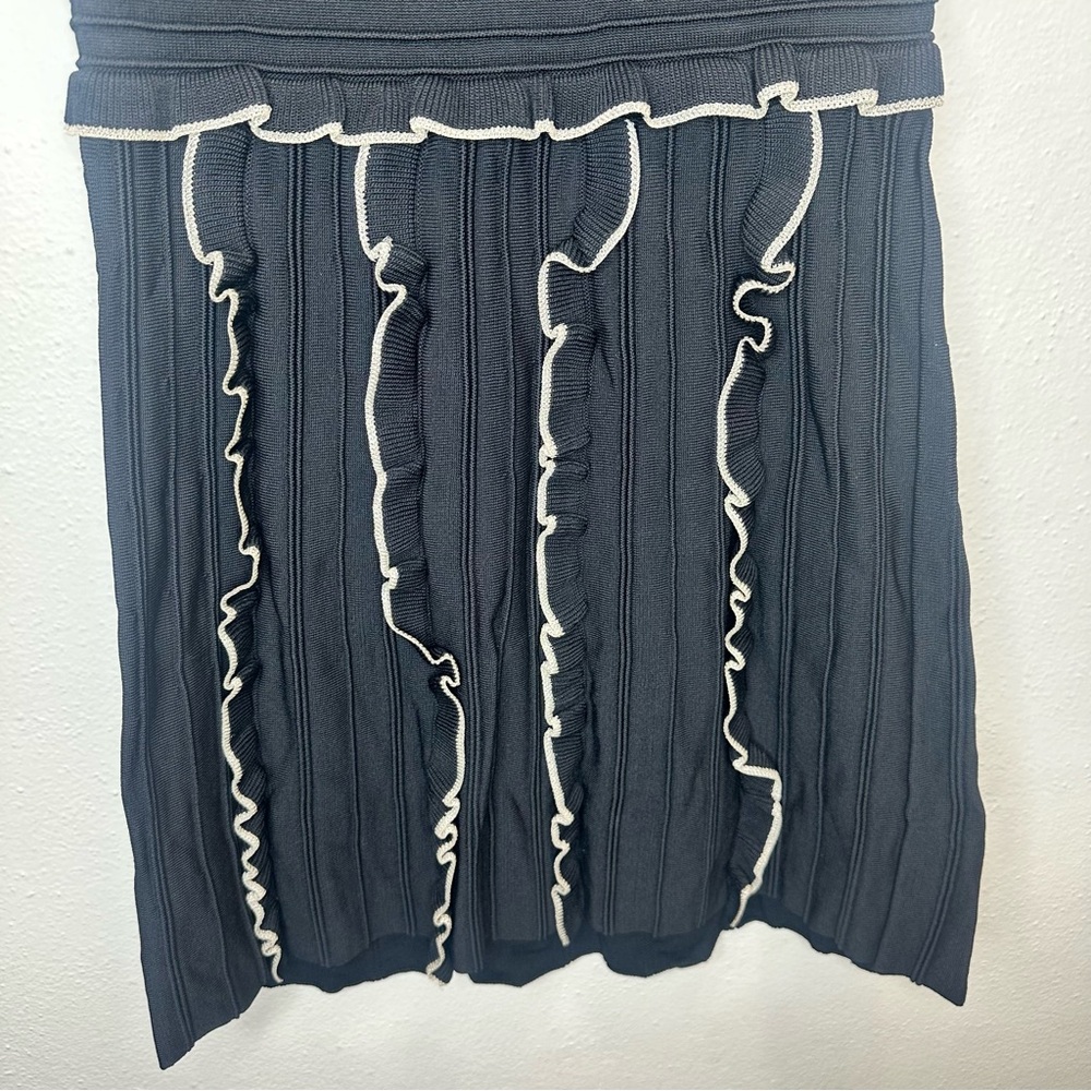 PARKER LENNY KNIT RUFFLED COCKTAIL DRESS Size XSmall - Picture 10 of 14